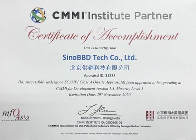 北京供銷科技獲CMMI3級認證，研發(fā)管理能力邁上新臺階，引領(lǐng)北京軟件開發(fā)新標桿